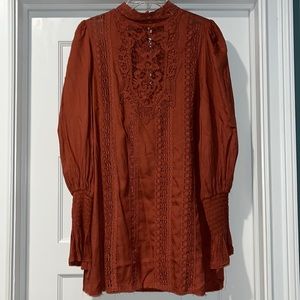 Free People long sleeved top/tunic/blouse with camisole/slip, size XS
